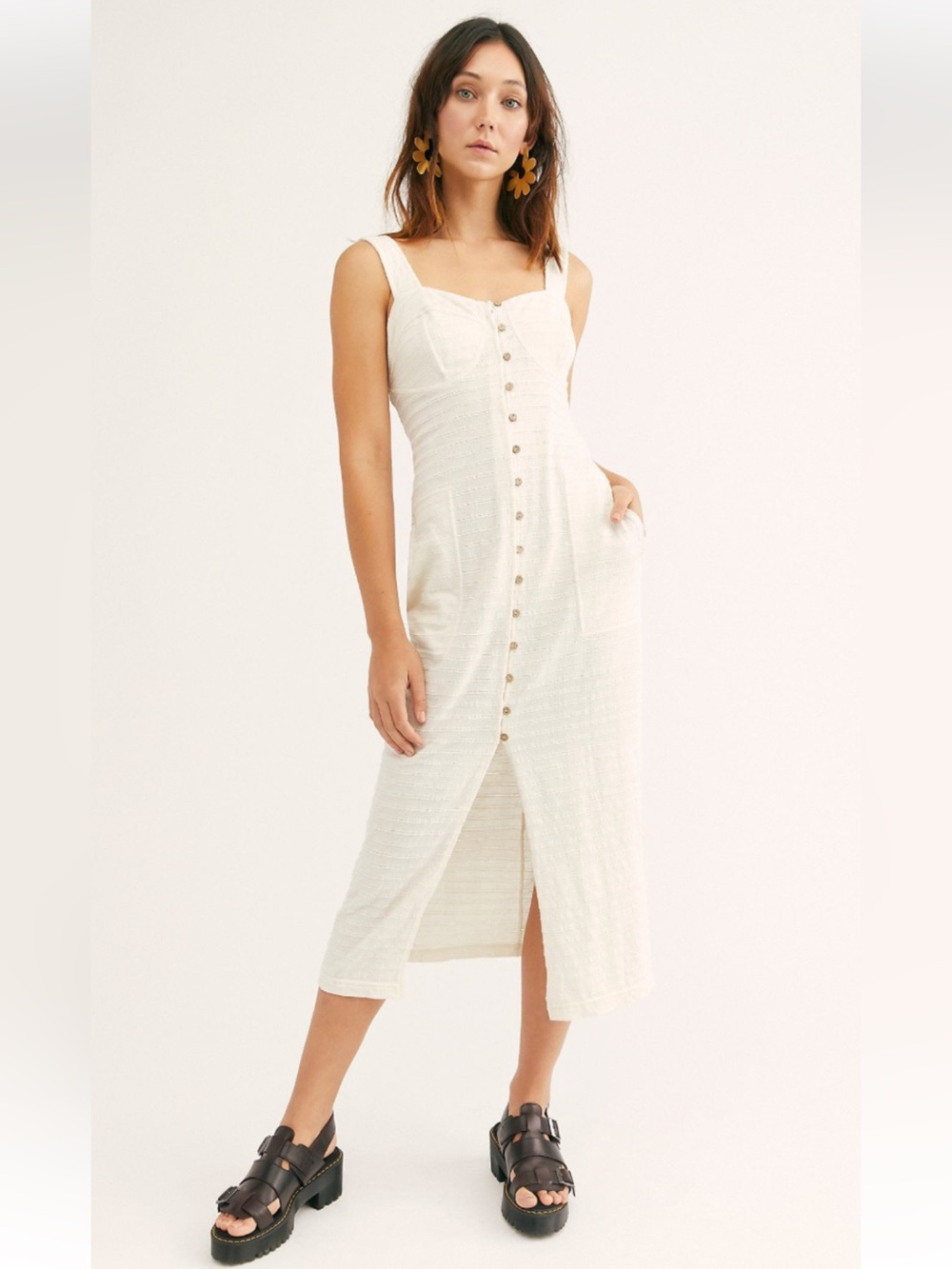 FREE PEOPLE BEACH Lafayette Midi Dress